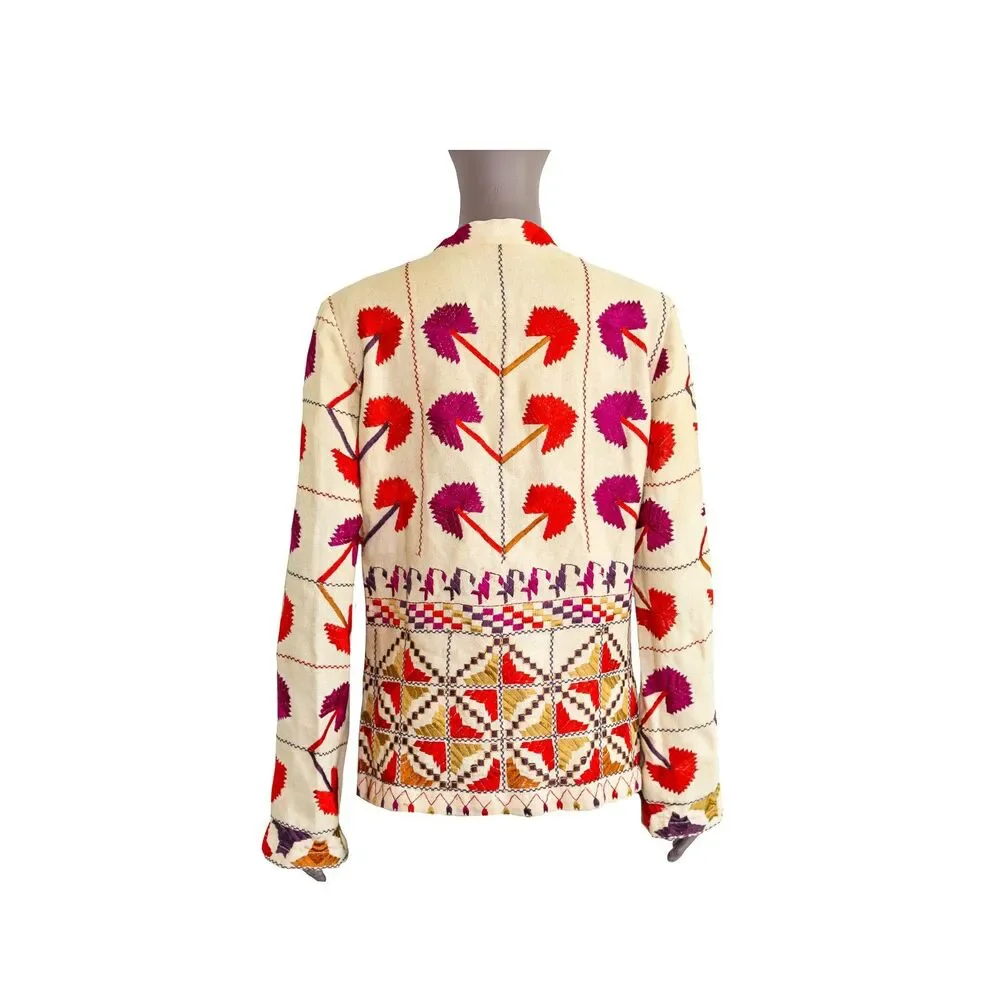 Tory Burch Linen Embroidered Blouse Size Small